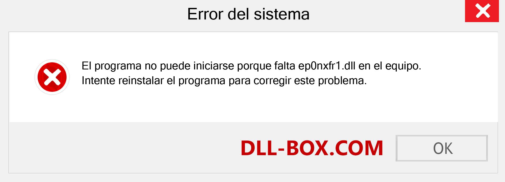 ¿Falta el archivo ep0nxfr1.dll ?. Descargar para Windows 7, 8, 10 - Corregir ep0nxfr1 dll Missing Error en Windows, fotos, imágenes